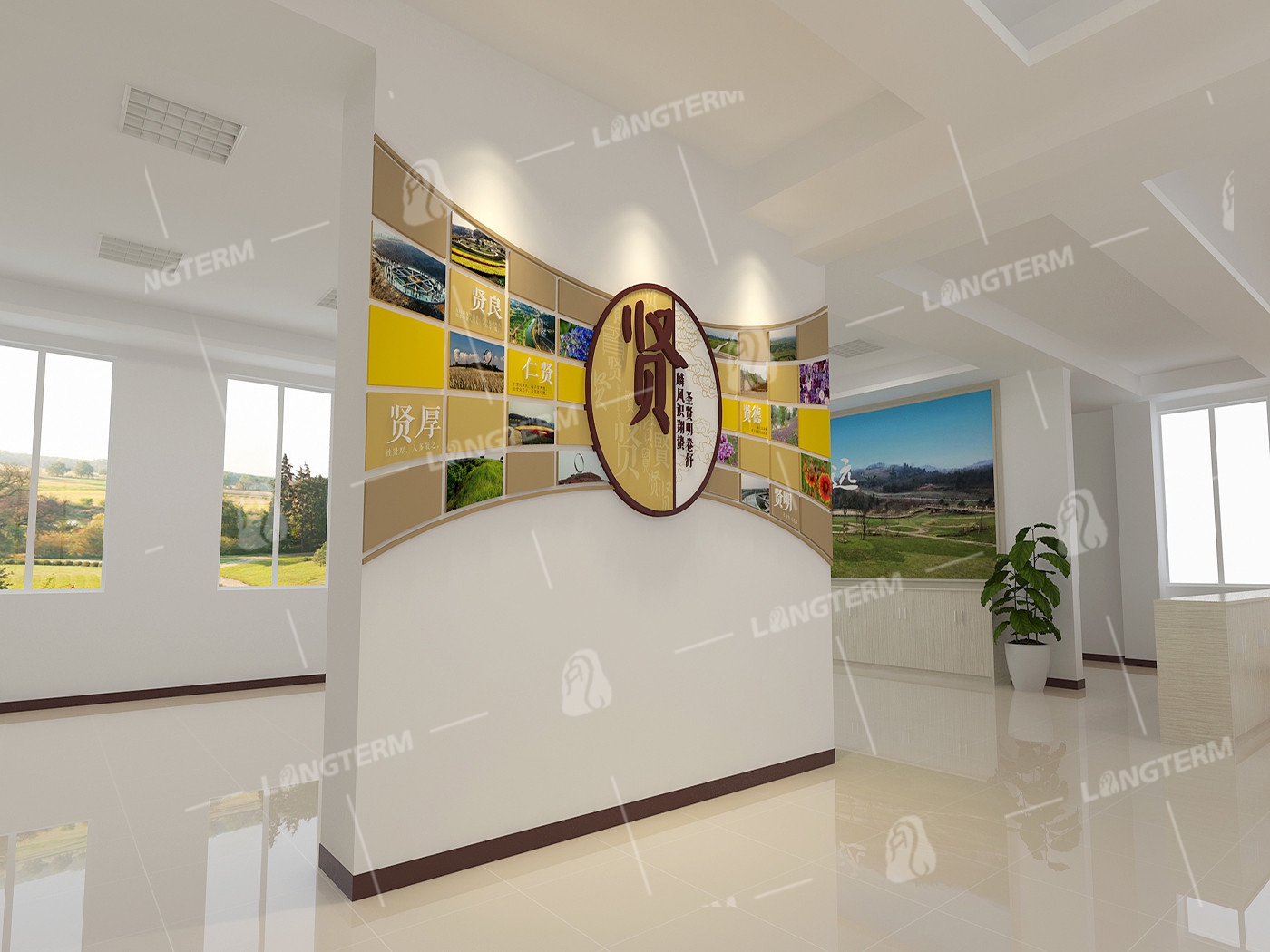 长远沟村党员活动中心展厅设计 长远沟村党员活动中心展厅设计