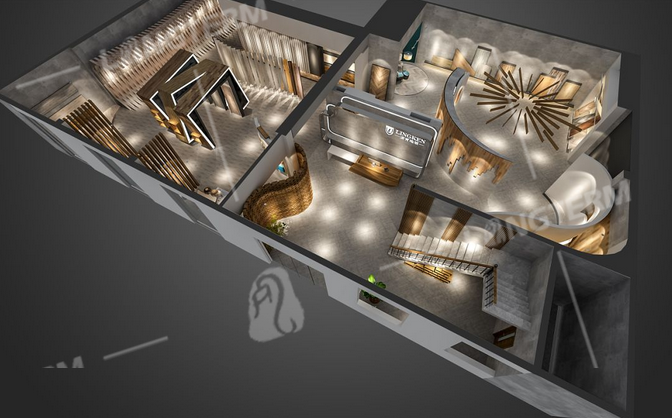 成都木地板展厅装修效果图